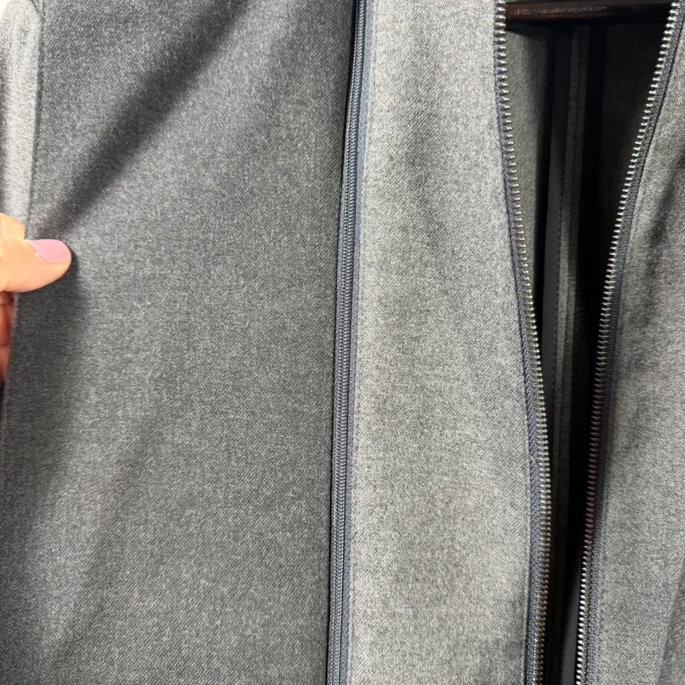 Murano‎ Slim Fit Blazer Jacket Removable Zip Vest S Gray Quilted Hybrid Coat